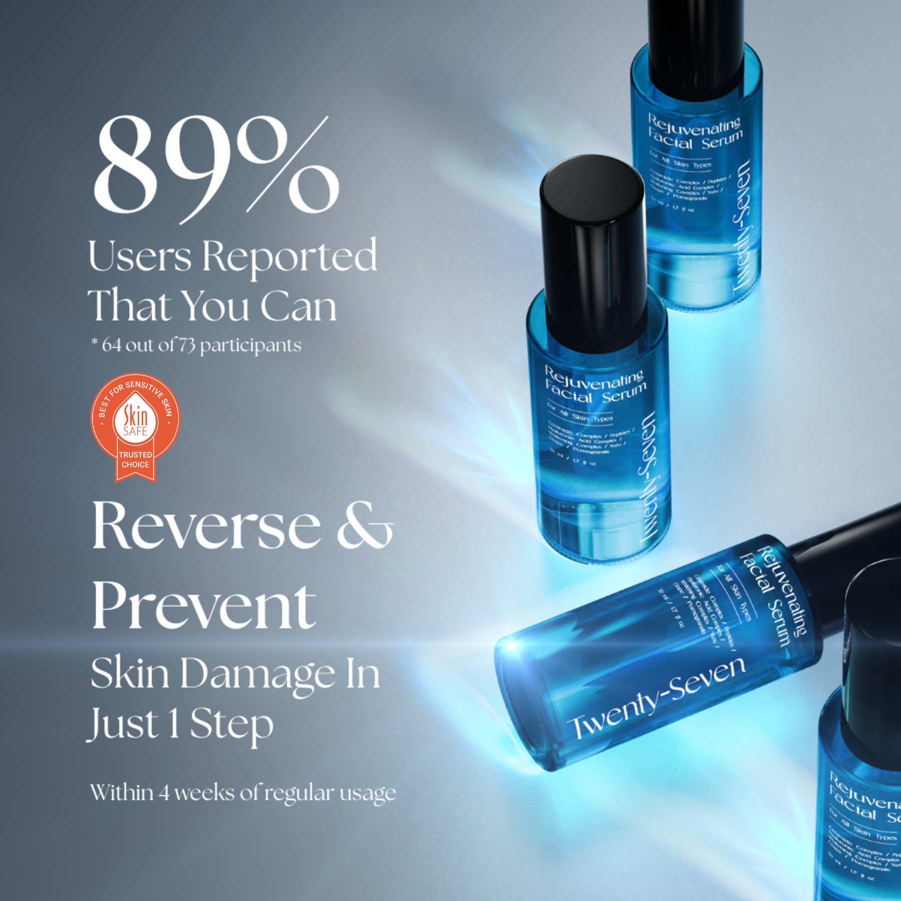 Rejuvenating Facial Serum with Ceramides, Peptides and Hyaluronic Acid Complex