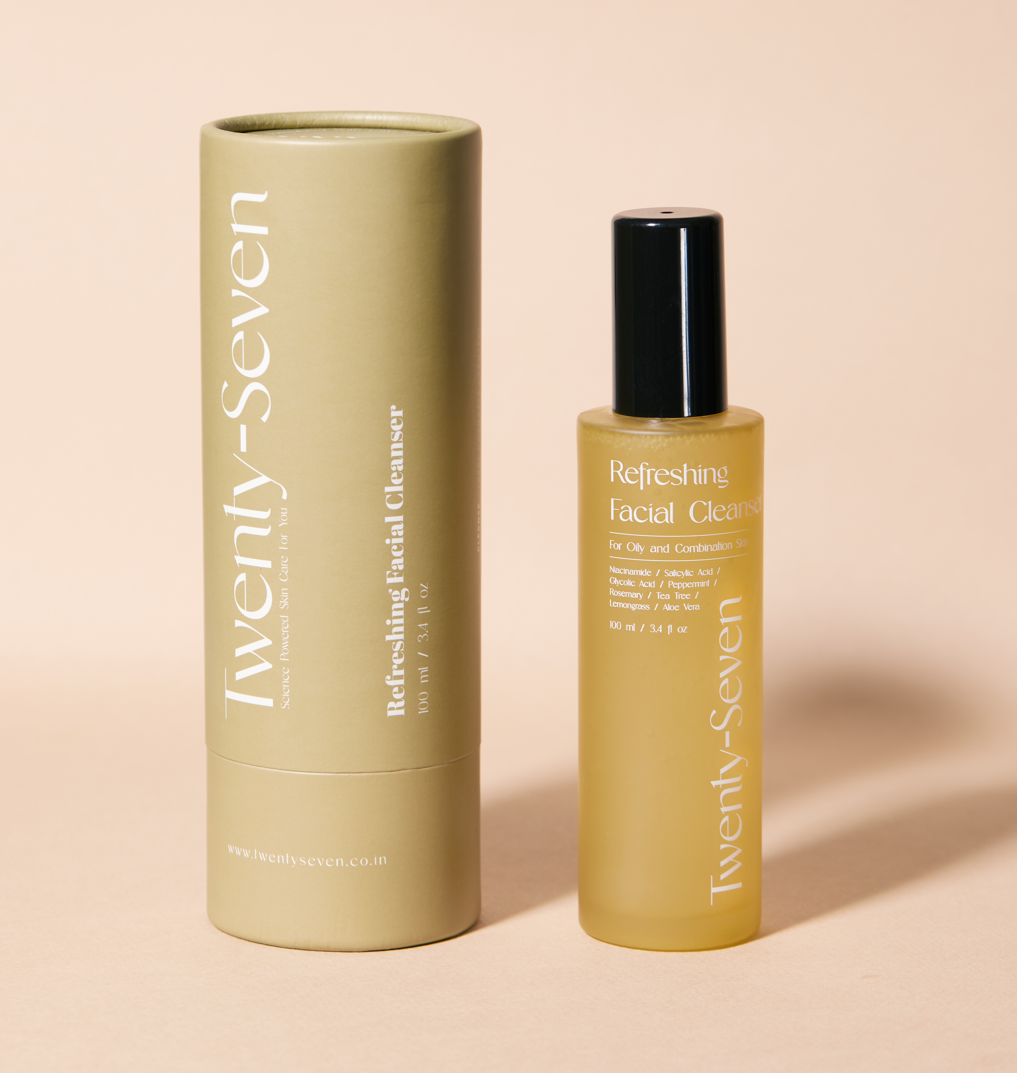 Refreshing Facial Cleanser with Niacinamide, Glycolic Acid (AHA) and Salicylic Acid (BHA) - Twenty-Seven