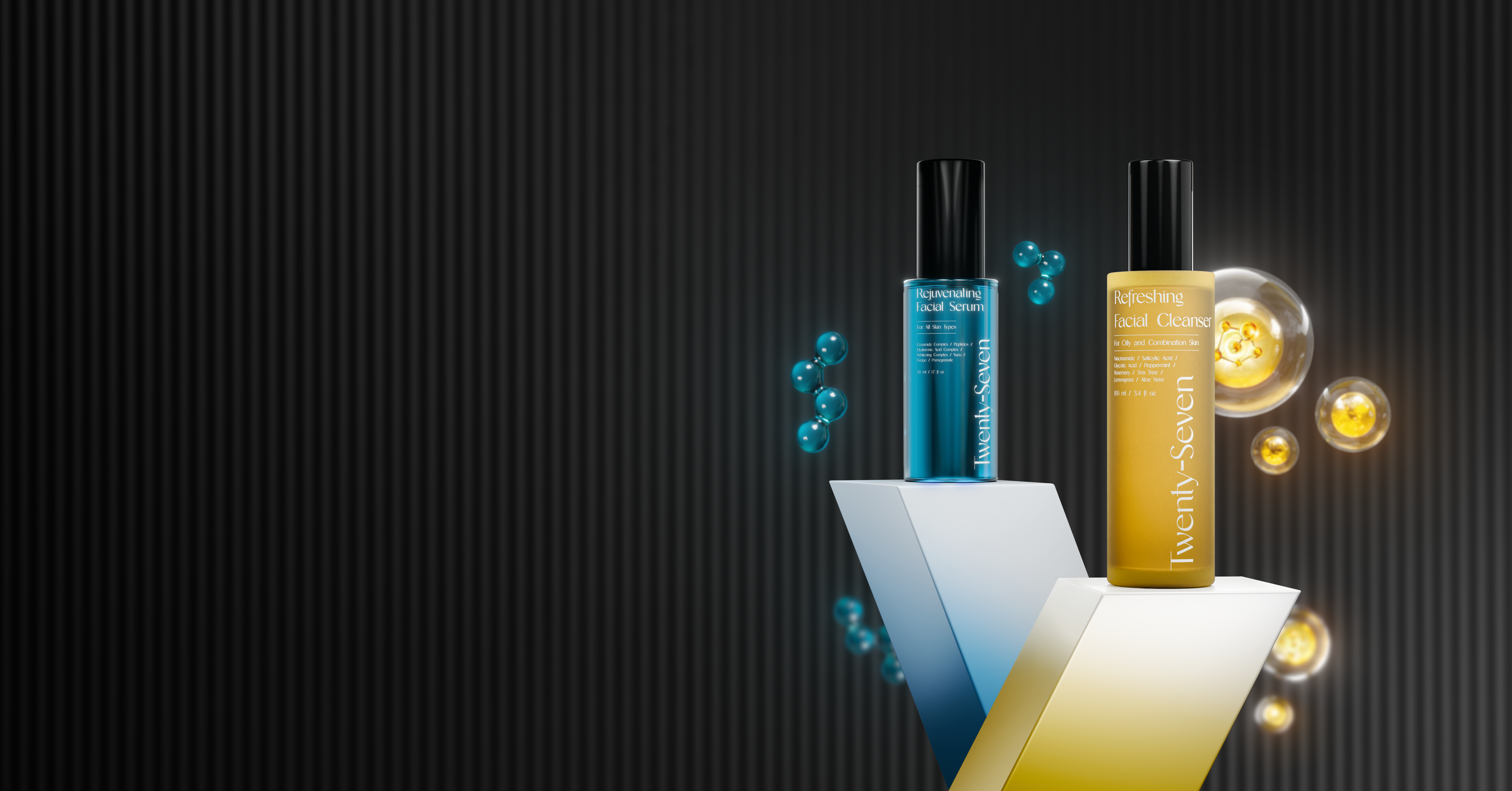 Cleanser and serum