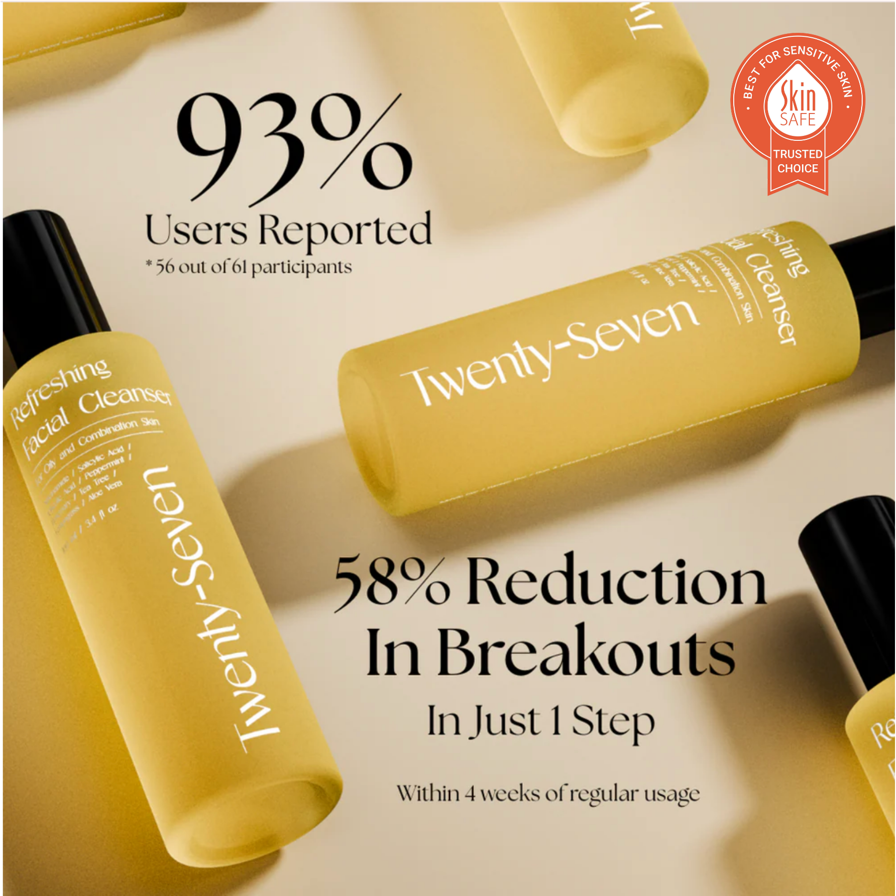 Refreshing Facial Cleanser with Niacinamide, Glycolic Acid (AHA) and Salicylic Acid (BHA)