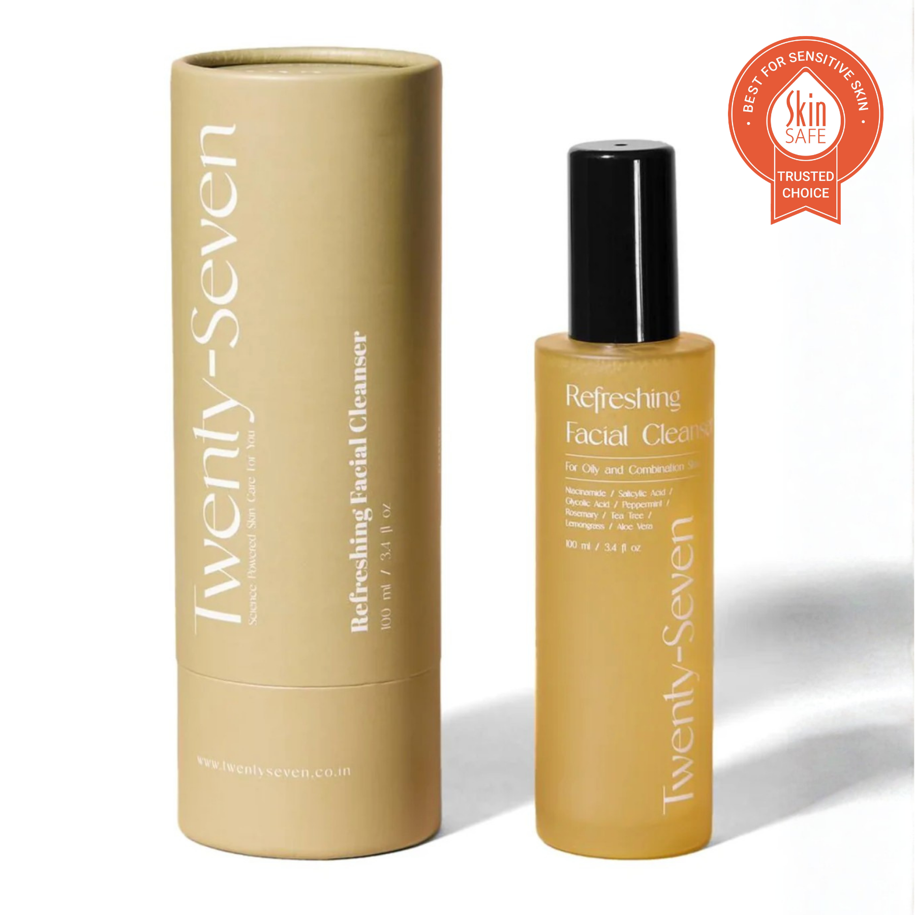 Refreshing Facial Cleanser with Niacinamide, Glycolic Acid (AHA) and Salicylic Acid (BHA)