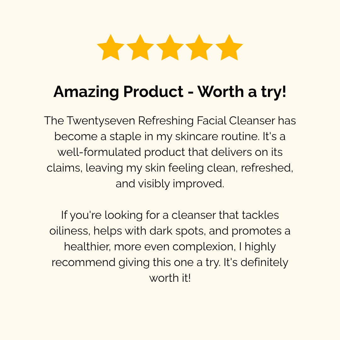 New: Refreshing Facial Cleanser with Niacinamide, Glycolic Acid (AHA) and Salicylic Acid (BHA)