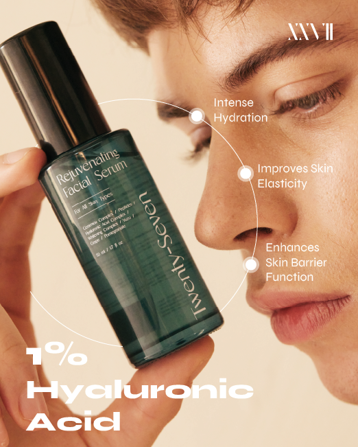 Rejuvenating Facial Serum with Ceramides, Peptides, Hyaluronic Acid and Vitamin C