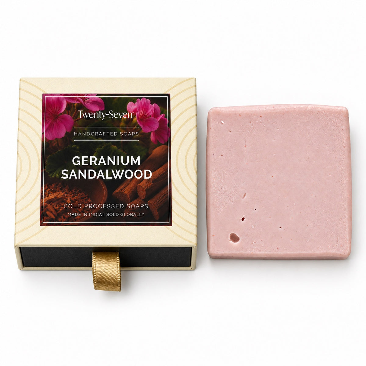 Geranium Sandalwood: Soap with retail box
