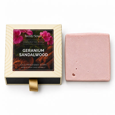 Geranium Sandalwood: Soap with retail box